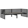 vidaXL Day Bed without Mattress Black Solid Wood Pine 90x200cm