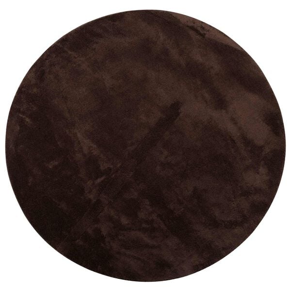 vidaXL Area Rugs Round HUARTE Brown &Oslash; 200 CM Polyester