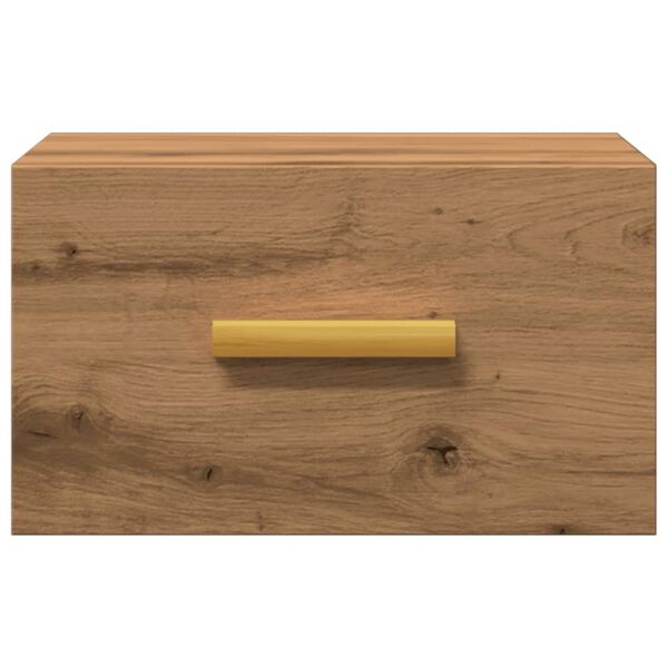 vidaXL Wall-mounted Bedside Cabinet Artisan Oak 35x35x20 cm