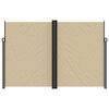 vidaXL Retractable Side Awning Beige 220x1200 cm