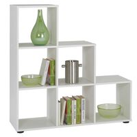 FMD Room Divider with 6 Compartments White