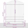 vidaXL Garden Fence 4 pcs White 170 x 225 cm Powder-Coated Steel