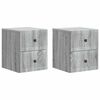 vidaXL Wall-Mounted Bedside Cabinet 2 pcs Grey Sonoma