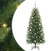 vidaXL Artificial Christmas Tree with 150 LEDs Green 150 cm PE and PVC