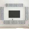 vidaXL TV Cabinet 8 pcs Grey Sonoma