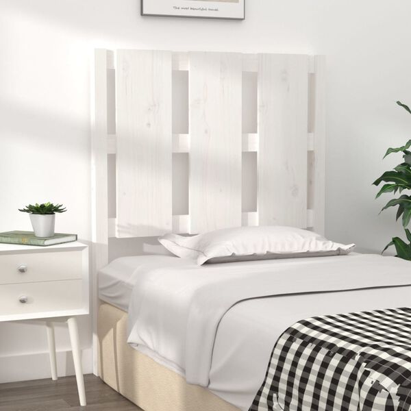 vidaXL Bed Headboard White 80.5x4x100 cm Solid Wood Pine