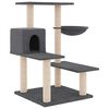 vidaXL Cat Tree with Sisal Scratching Posts Dark Grey 82.5 cm