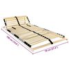vidaXL Slatted Bed Base Brown 70 x 190 cm Solid beech wood