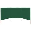 vidaXL 3-panel Wind Screen Fabric 400x160 cm Green