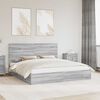 vidaXL Storage Bed Grey Sonoma 180 x 200 cm Engineered Wood