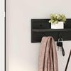 vidaXL Wall-Mounted Coat Rack Wall-mounted Black Oak 80 x 10.5 x 18 cm