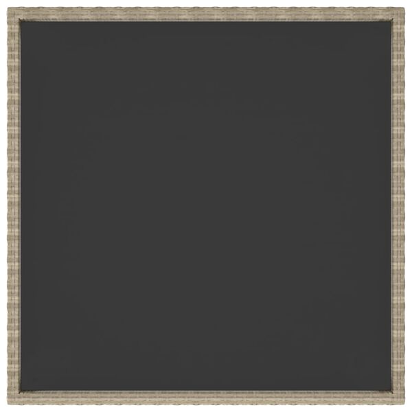 vidaXL Garden Table Beige 90x90x75 cm Poly Rattan