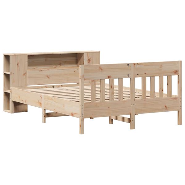 vidaXL Bookcase Bed without Mattress 160x200cm Solid Wood Pine
