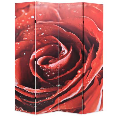 vidaXL Folding Room Divider 160x170 cm Rose Red