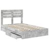 vidaXL Storage Bed Concrete Grey 135 x 190 cm Engineered Wood