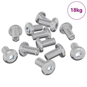 vidaXL Lock Screw Plain 4865 pcs Silver Steel