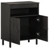 vidaXL Side Cabinet Black 60x33x75 cm Solid Wood Mango
