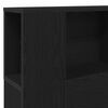 vidaXL Headboard Cabinet Black Oak 160 x 19 x 104.5 cm Engineered Wood