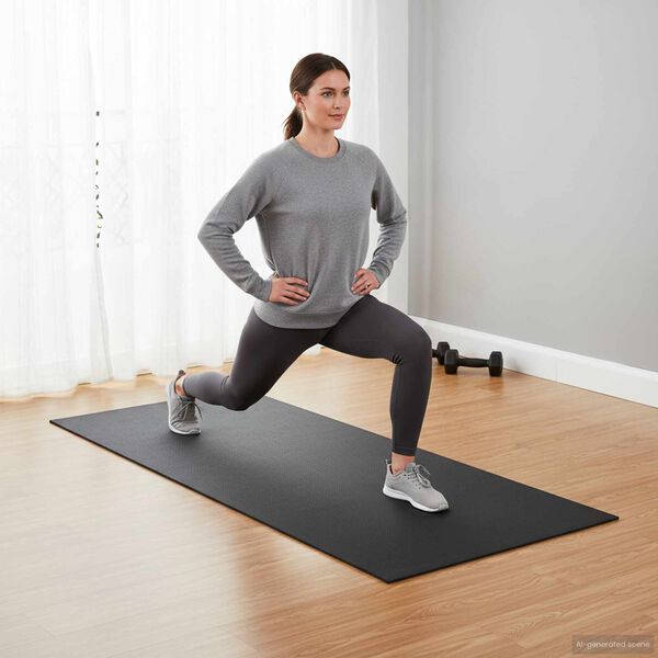 vidaXL Sport Protection Mat Black 150 x 75 x 0.6 cm PVC