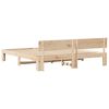 vidaXL Bed Frame with Headboard Natural 180 x 200 cm Solid Pine Wood