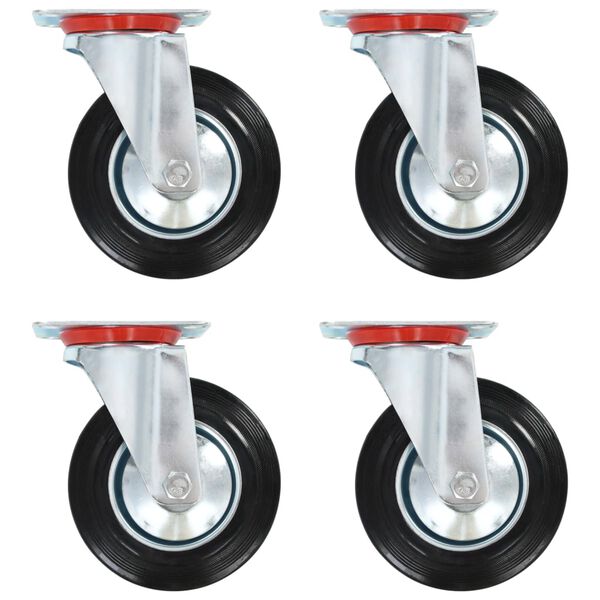 vidaXL Swivel Casters 4 pcs 160 mm