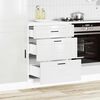 vidaXL Kitchen Base Cabinet "Porto" High Gloss White Engineered Wood