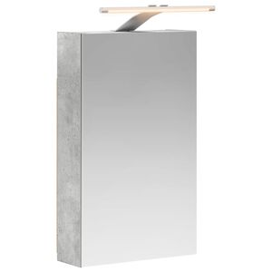 vidaXL Bathroom Mirror Cabinet Concrete Grey 30 x 10.5 x 50 cm