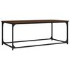 vidaXL Coffee Table Brown Oak 102x50x40 cm Engineered Wood and Iron
