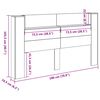 vidaXL Headboard Cabinet with LED White 180 x 16.5 x 103.5 cm