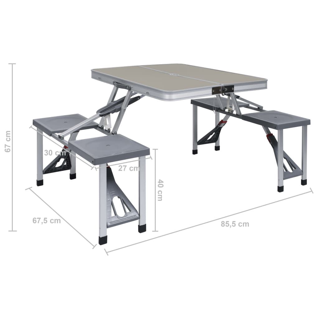 Aluminium folding picnic hotsell table and chairs