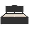 vidaXL Bed Frame with Headboard Black 140 x 200 cm Solid Pine Wood
