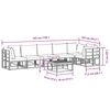 vidaXL Garden Sofa Set with Cushion 7 pcs Black Aluminium