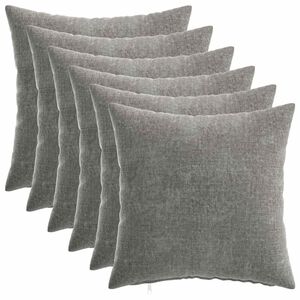 vidaXL Cushion Cover 6 pcs HEERLEN Dark Grey 40 x 40 cm