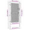 vidaXL Mesh Garden Gate Galvanised Steel 100x175 cm Grey