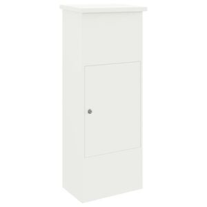 vidaXL Parcel Drop Box White 44.5 x 29 x 110.5 cm Steel