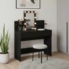 vidaXL Dressing Table Black Oak 100 x 40 x 130 cm Engineered Wood