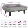 vidaXL Dog Bed Light Grey 70x40x24 cm Velvet