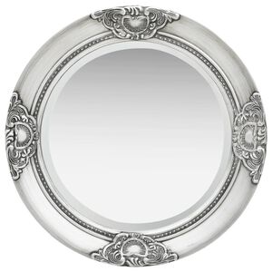 vidaXL Wall Mirror Baroque Style 50 cm Silver