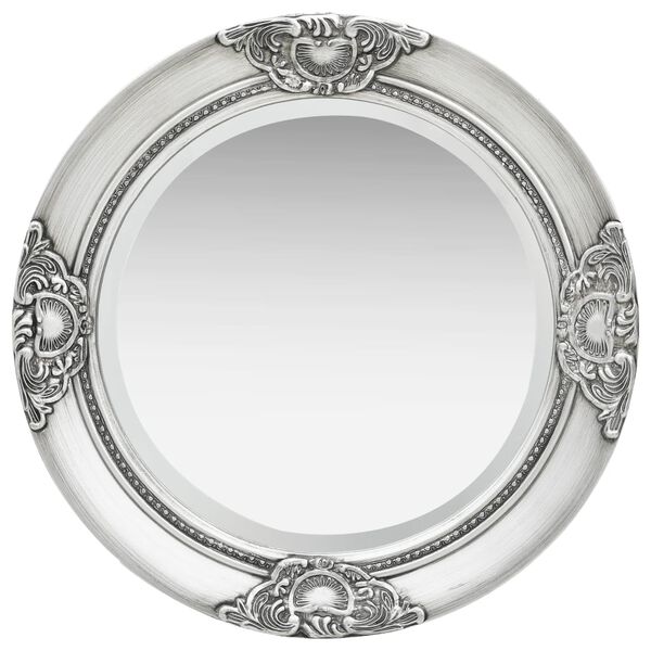 vidaXL Wall Mirror Baroque Style 50 cm Silver