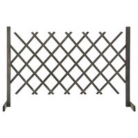 vidaXL Garden Trellis Fence Grey 120x90 cm Solid Firwood