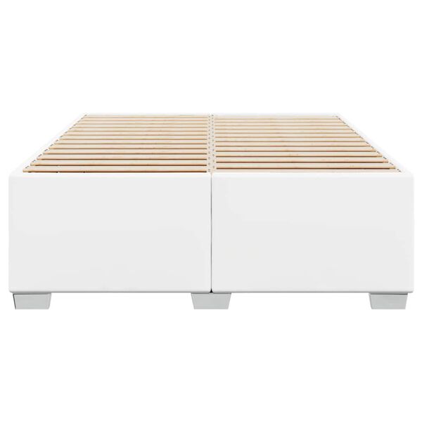 vidaXL Bed Frame without Mattress White Full Faux Leather