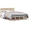 vidaXL Bed Frame without Mattress 135x190 cm Double Solid Wood Pine