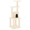 vidaXL Cat Tree | Cream | Engineered wood, plush, sisal | Medium | Durable