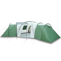 vidaXL Camping Tent 12-Person Green Waterproof