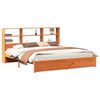 vidaXL Bed Frame with Storage Headboard Wax Brown 180 x 200 cm