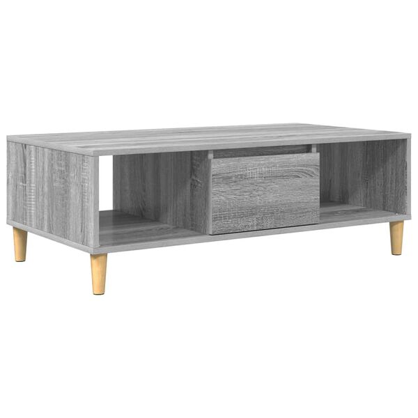 vidaXL Coffee Table Grey Sonoma 102 x 55 x 35 cm Engineered Wood