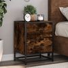 vidaXL Bedside Cabinet Smoked Oak 40x31x50 cm Engineered Wood