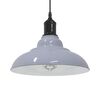 vidaXL Pendant Lamp Height Adjustable E27 Gloss Grey &Oslash; 31 cm Metal