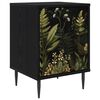 vidaXL Bedside Cabinet RHENEN Black Oak 36 x 33 x 51 cm