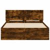 vidaXL Bed Frame without Mattress Smoked Oak 120x190 cm Small Double